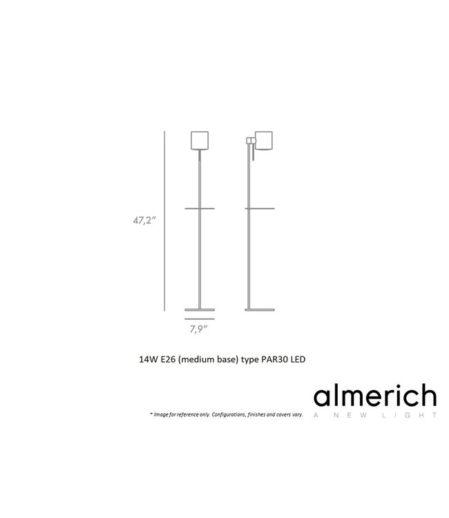 MONSIEUR FLOOR LAMP  WITH TABLE - BLACK.