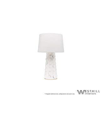 WESTHILL INTERIORS NAOMI TABLE LAMP - WHITE.