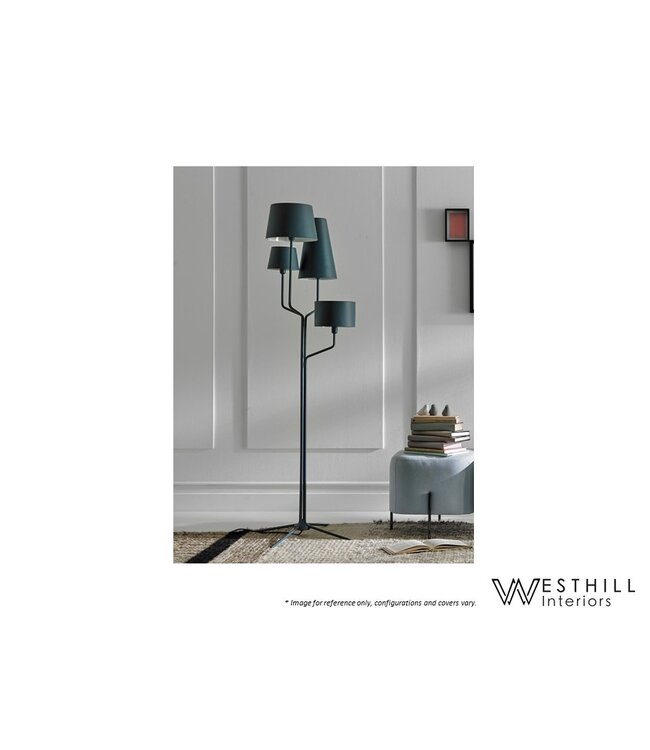 WESTHILL INTERIORS TRIA FLOOR LAMP - SOFT GREEN.