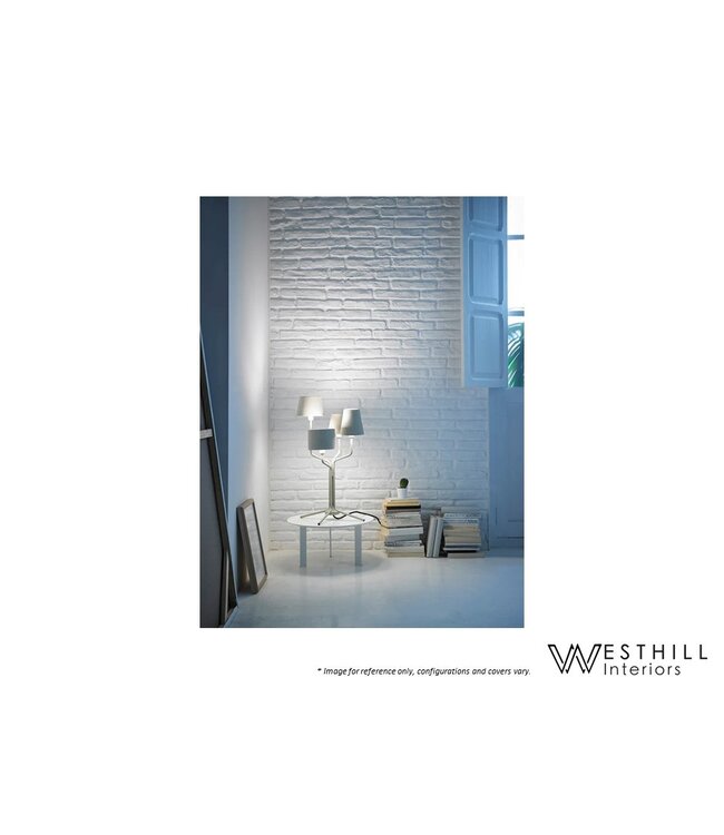 TRIA TABLE LAMP - WHITE FABRIC.