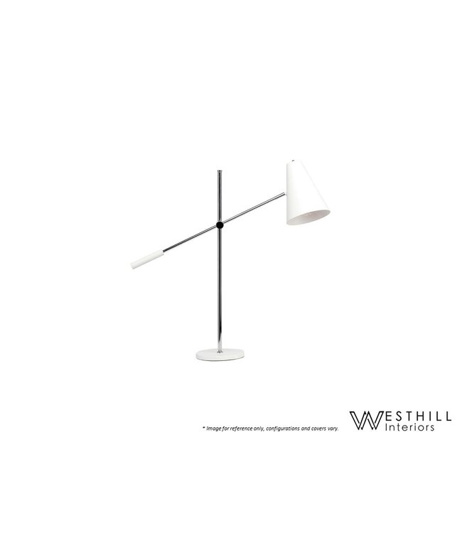 WESTHILL INTERIORS TIVET TABLE LAMP - WHITE.