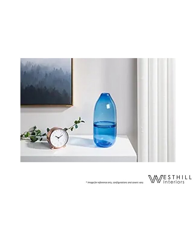 RING  GLASS VASE BLUE.
