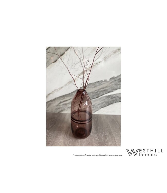 WESTHILL INTERIORS RING GLASS VASE PURPLE.