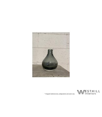 WESTHILL INTERIORS GLASS VASE SMALL SMOKE.