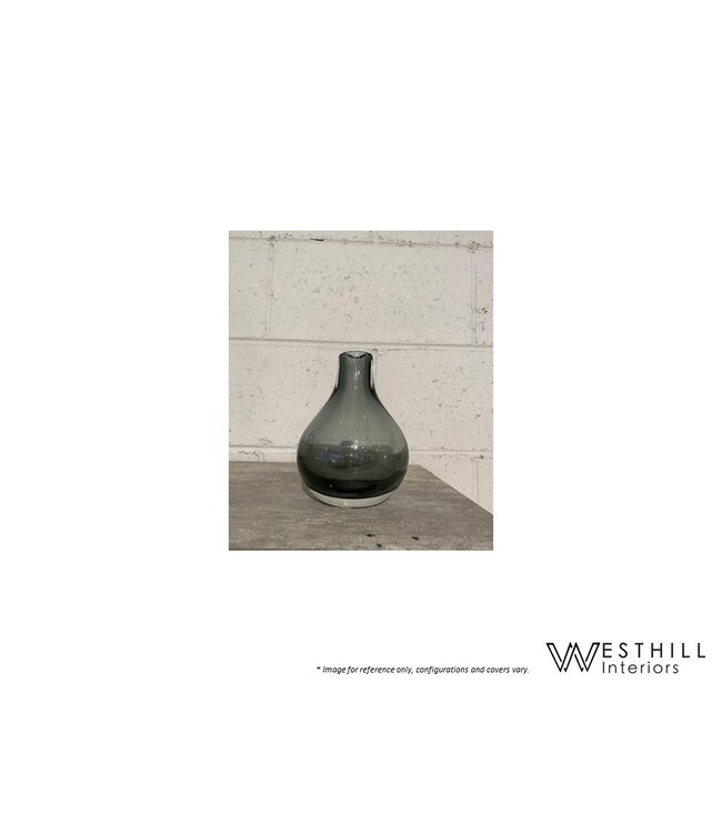 GLASS VASE SMALL SMOKE.