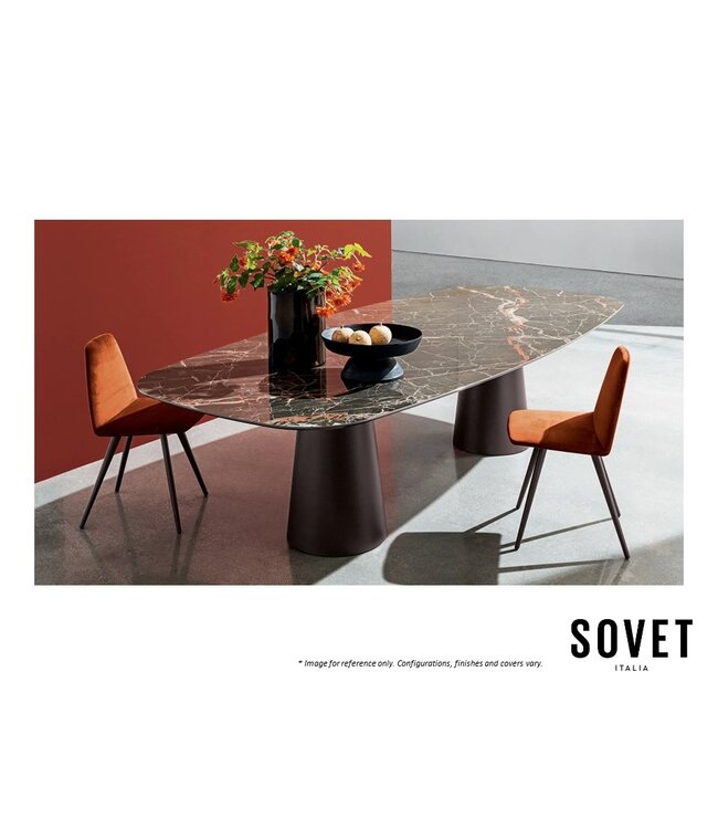 SOVET TOTEM TWO BASES DINING TABLE.
