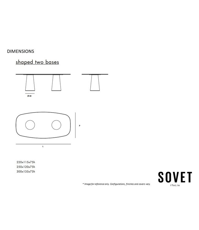 TOTEM TWO BASES DINING TABLE.