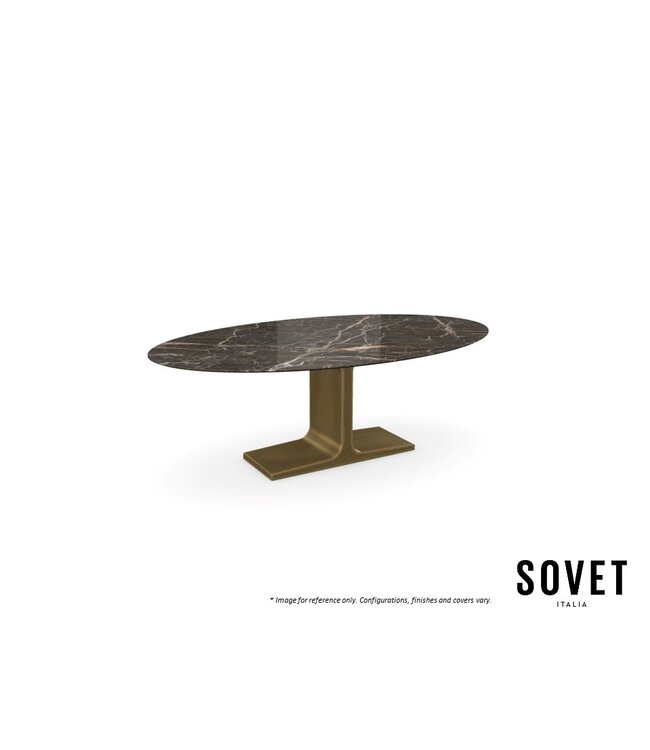 SOVET PALACE ELLIPTICAL DINING TABLE.