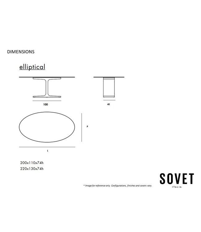 PALACE ELLIPTICAL DINING TABLE.