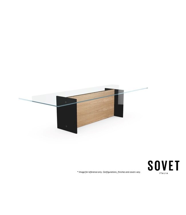 REGOLO DOUBLE BASE DINING TABLE.