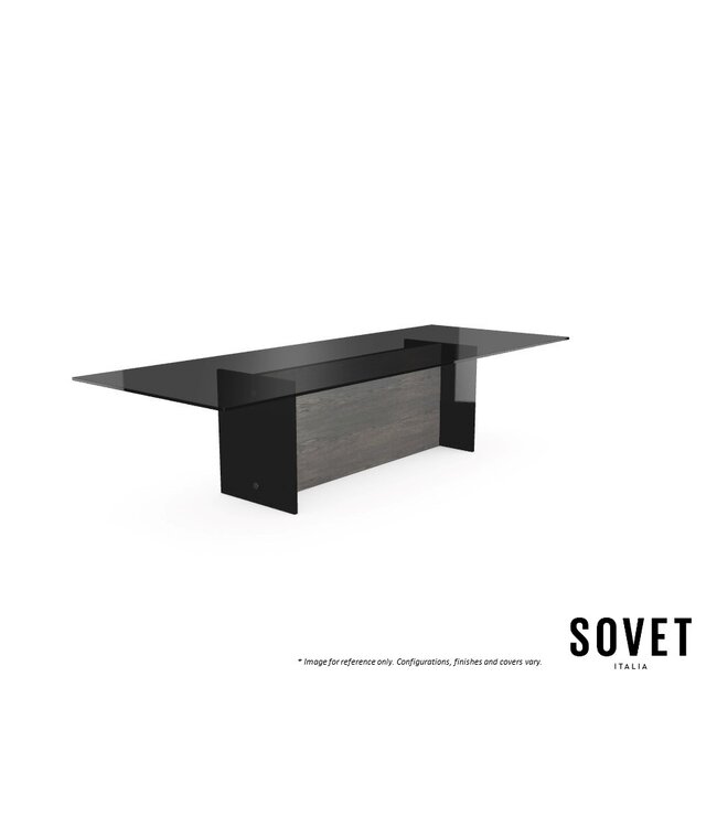 REGOLO DOUBLE BASE DINING TABLE.