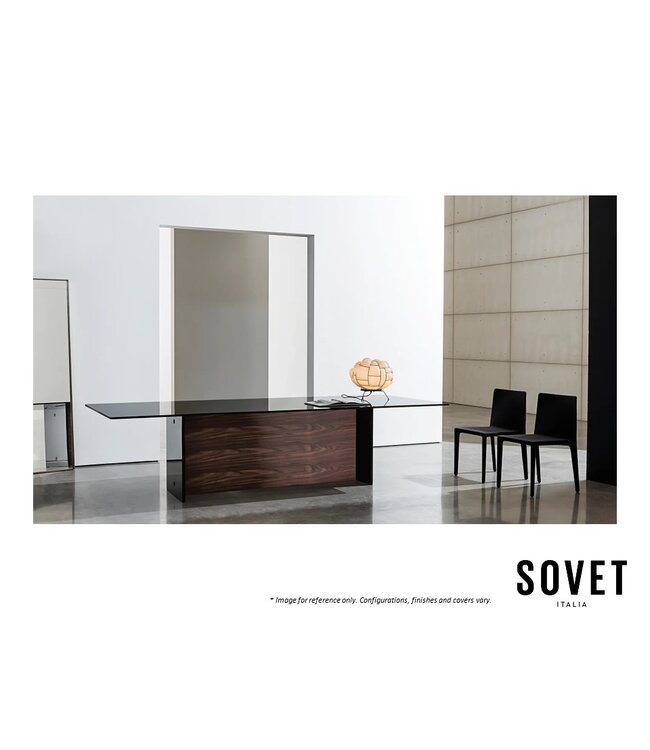 REGOLO DOUBLE BASE DINING TABLE.