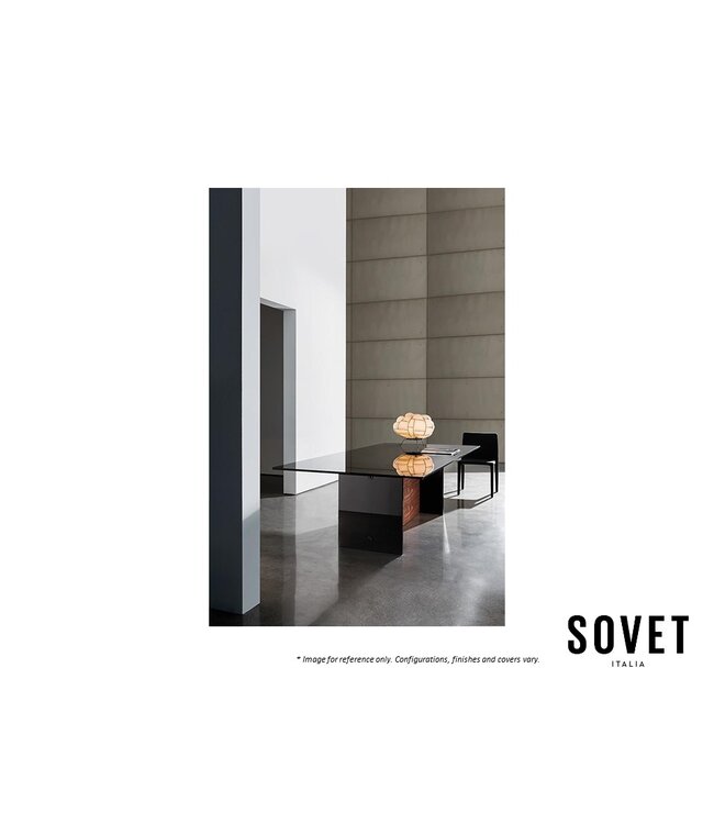 REGOLO DOUBLE BASE DINING TABLE.