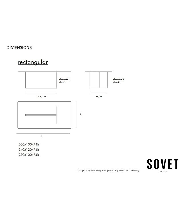 REGOLO RECTANGULAR DINING TABLE.