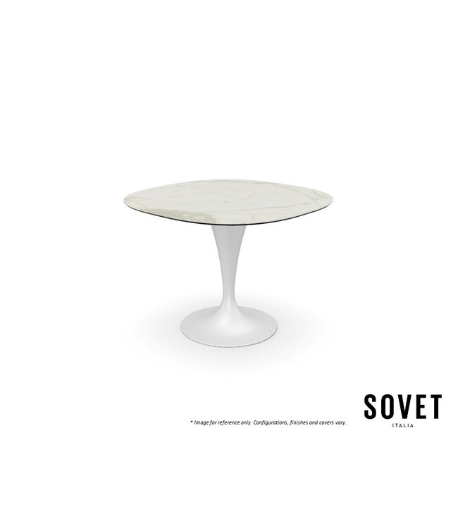 FLUTE SHAPED DINING TABLE.