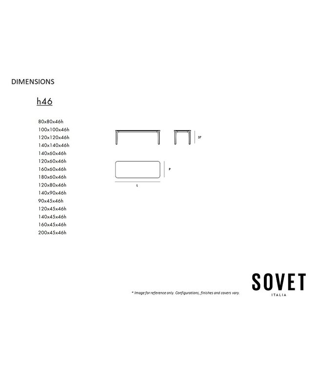 SLIM H46 COFFEE TABLE.