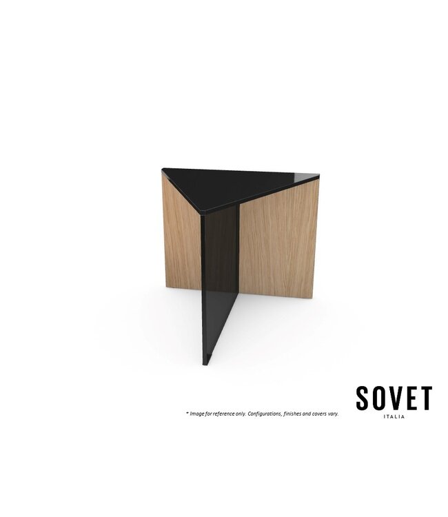 SOVET REGOLO TRIANGULAR COFFEE TABLE.