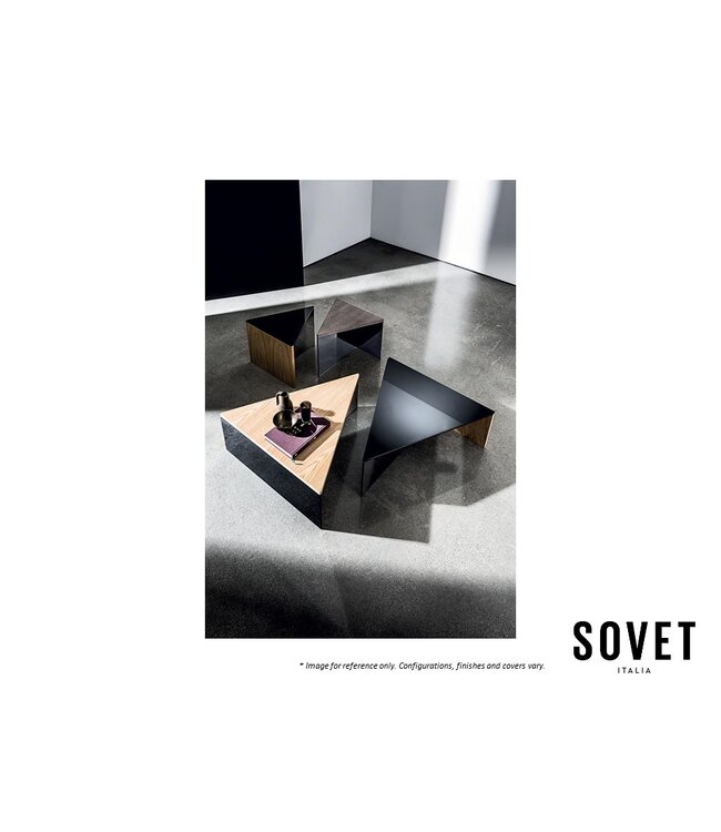 REGOLO TRIANGULAR COFFEE TABLE.