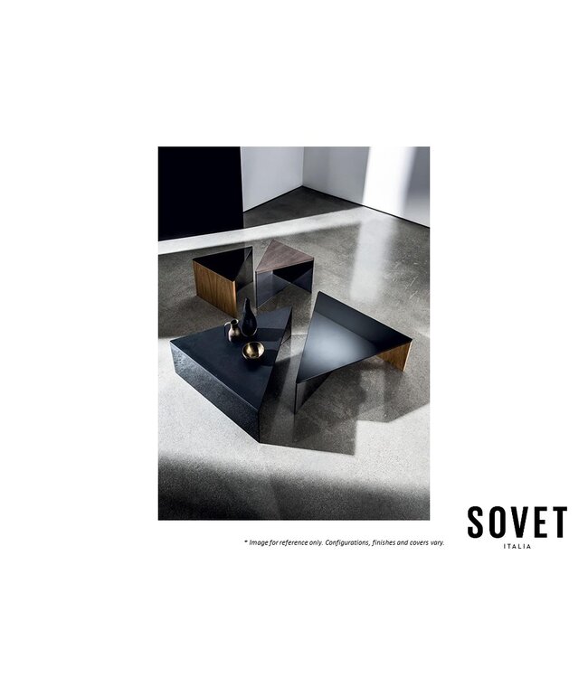 REGOLO TRIANGULAR COFFEE TABLE.