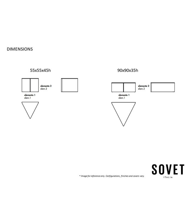 REGOLO TRIANGULAR COFFEE TABLE.