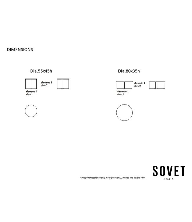 REGOLO ROUND COFFEE TABLE.