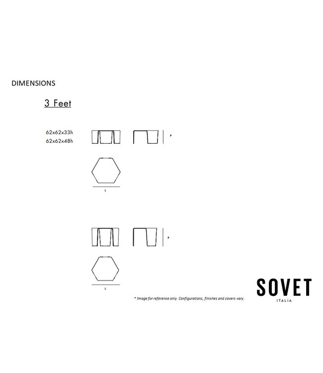 3 FEET COFFEE TABLE.