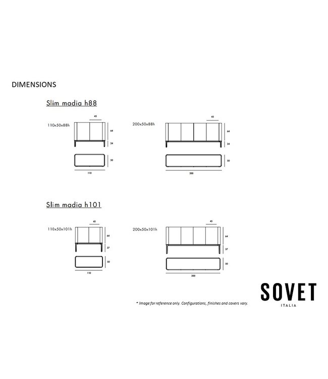 SLIM SIDEBOARD 2 DOORS MADIA.