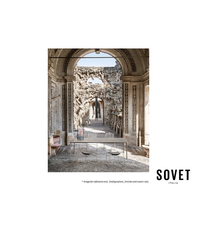 SLIM OUTDOOR RECTANGULAR DINING TABLE.