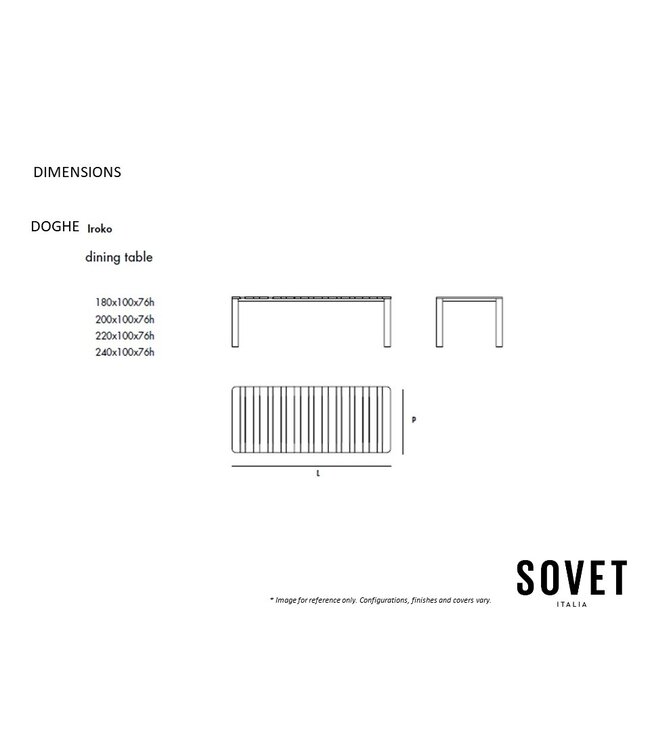 KODO OUTDOOR DOGHE RECTANGULAR DINING TABLE.