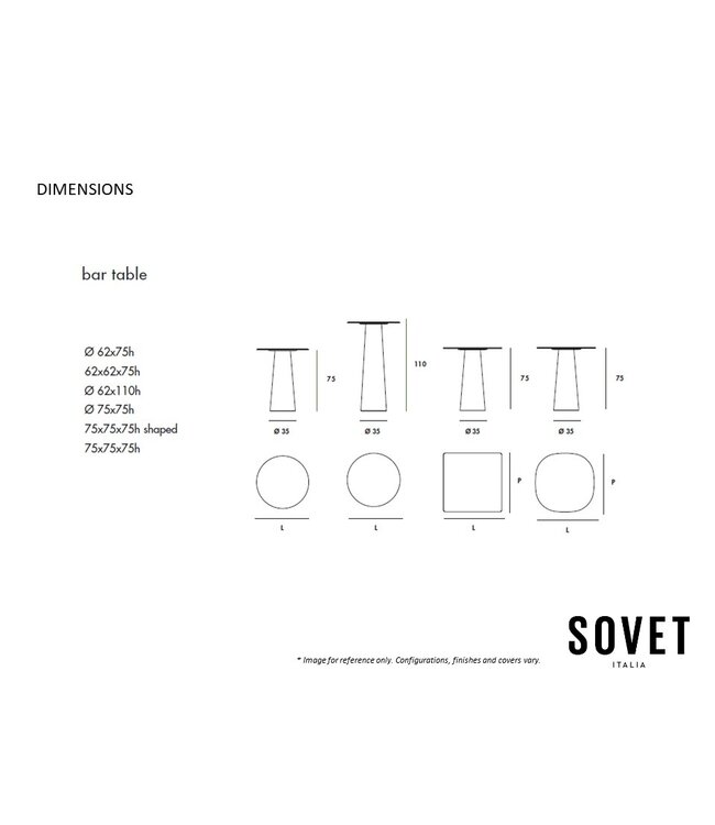 TOTEM (BAR) OUTDOOR SHAPED DINING TABLE.