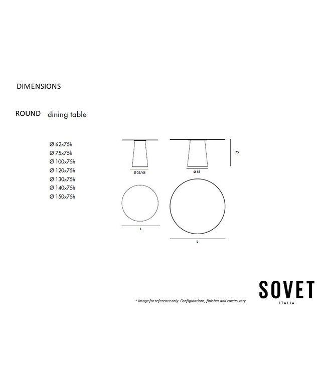 TOTEM OUTDOOR ROUND DINING TABLE.