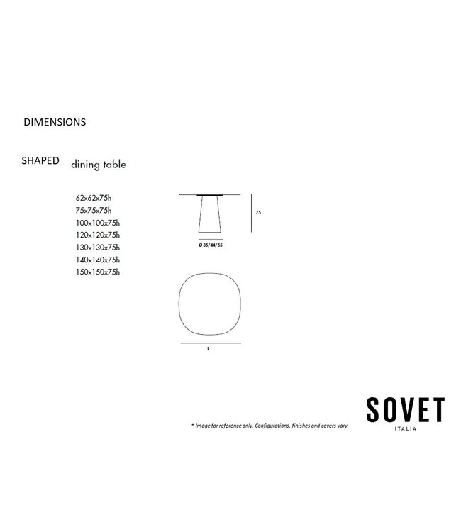 TOTEM OUTDOOR SHAPE DINING TABLE.