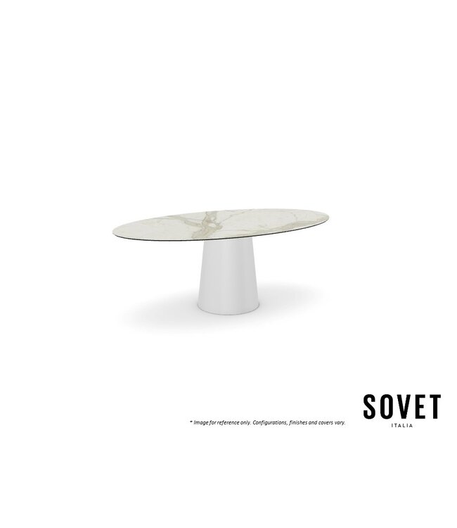 SOVET TOTEM OUTDOOR ELIPTICAL DINING TABLE.
