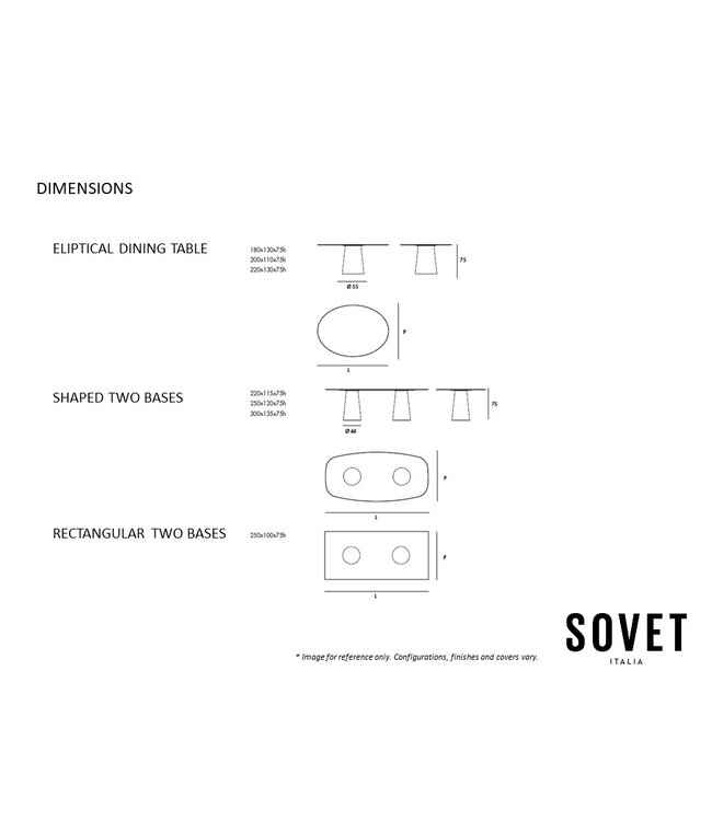 TOTEM OUTDOOR ELIPTICAL DINING TABLE.