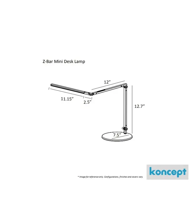 Z-BAR MINI LED TABLE LAMP- WHITE.
