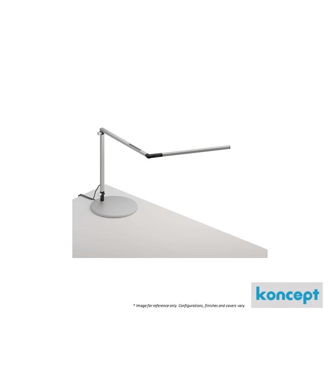 Z-BAR MINI LED TABLE LAMP W/WIRELESS CHARGE - SILVER.