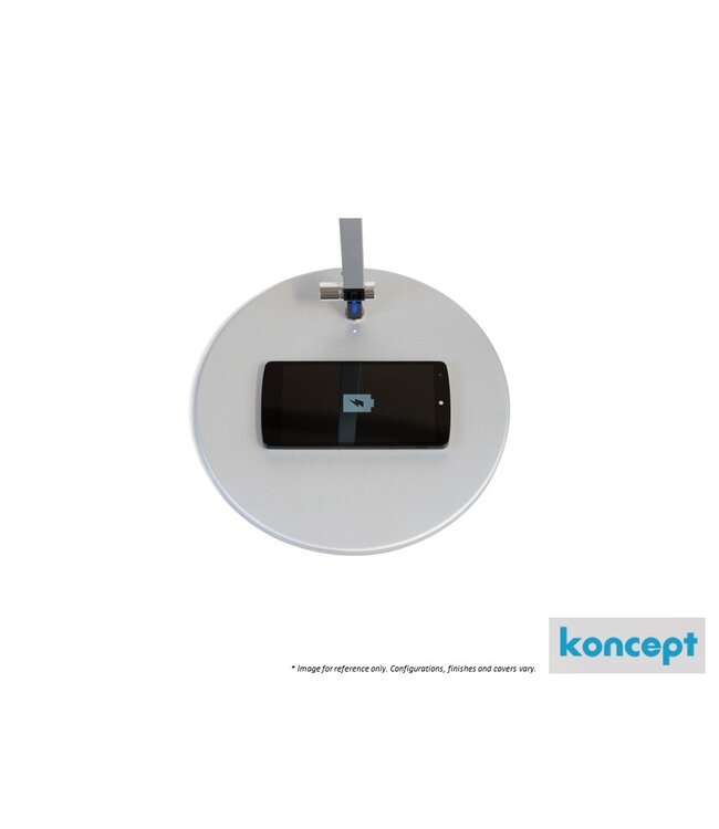 Z-BAR MINI LED TABLE LAMP W/WIRELESS CHARGE - SILVER.