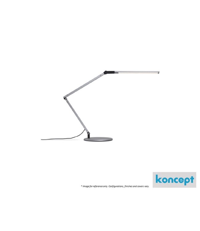 Z-BAR MINI LED TABLE LAMP W/WIRELESS CHARGE - SILVER.