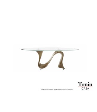 TONIN CASA ITALIA WAVE RECTANGULAR DINING TABLE.