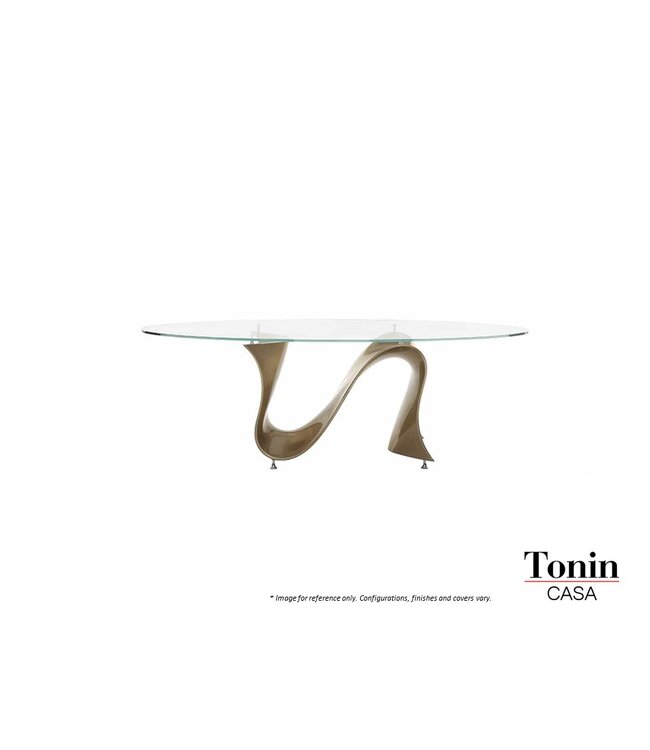 TONIN CASA ITALIA WAVE RECTANGULAR DINING TABLE.