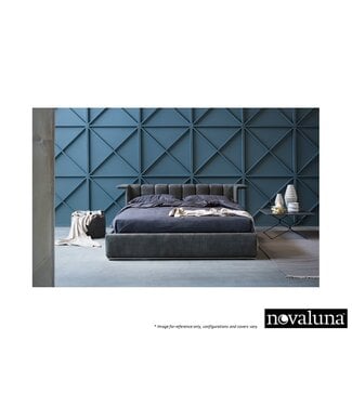 NOVALUNA AMBASSADOR QUEEN BED SMOKE LEATHER.