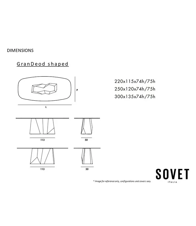 GRANDEOD SHAPED RECTANGULAR DINING TABLE.