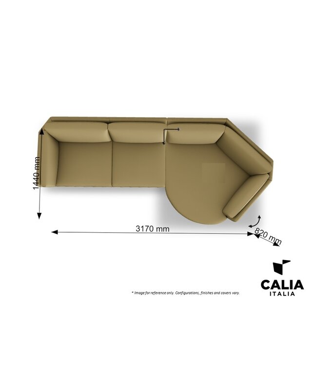 VENERE SECTIONAL WITH RIGHT CUDDLER SOFA.