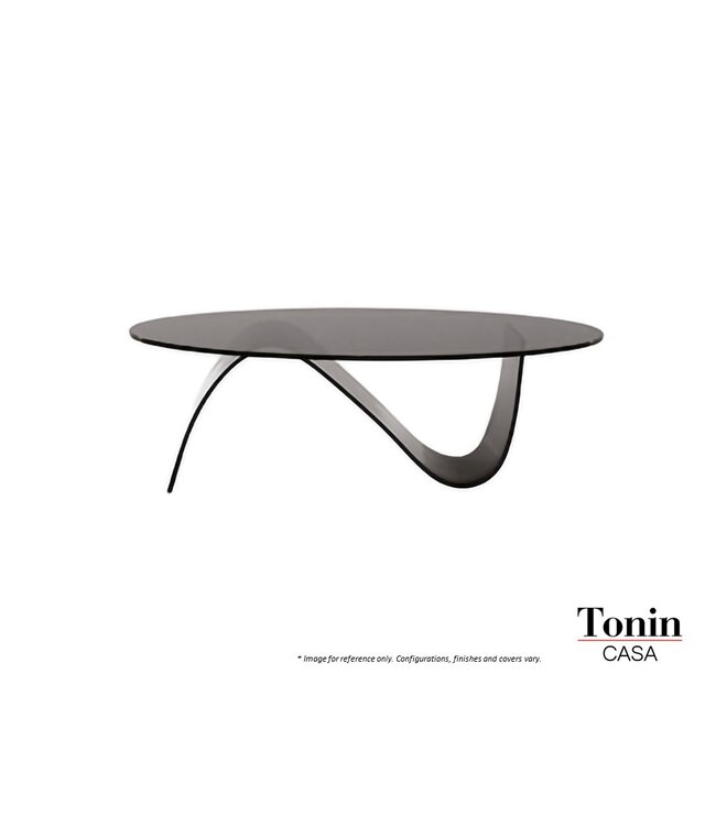 TONIN CASA ITALIA ALISSA OVAL COFFEE TABLE.