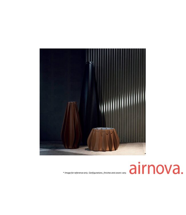 PLISSE LEATHER VASE 07 - RED C130 WITH WHITE EDGE.