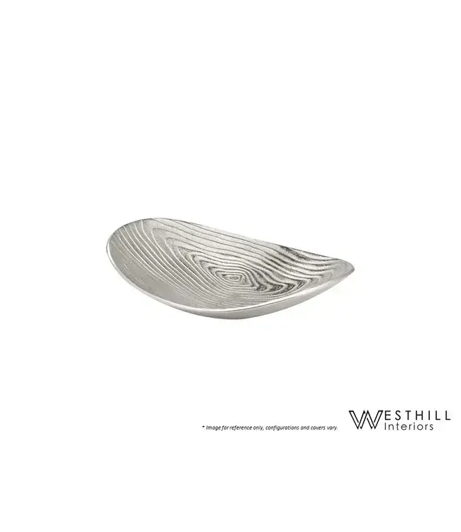 ALUMINUM BARK PLATTER.