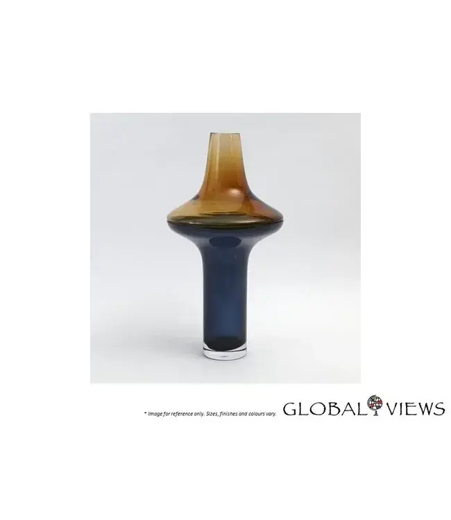 AMBER-COBALT VASE.