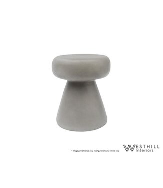 WESTHILL INTERIORS CONCRETE ROUND SIDE TABLE.