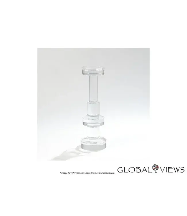 BRILLIANT ROUND PILLAR CANDEL HOLDER - LG.