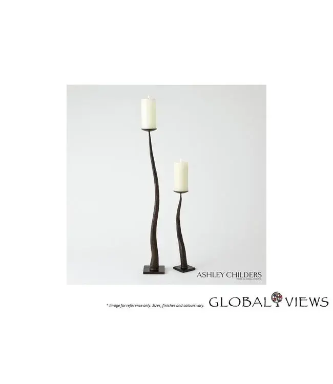 CHISELED CANDLE HOLDER.